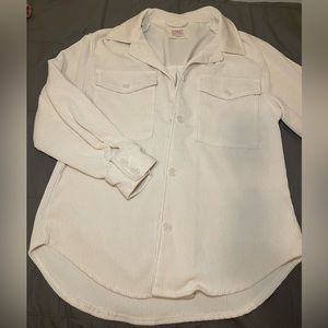 ASHLEY by 26 INTERNATIONAL Ribbed Cream Cardigan Size M